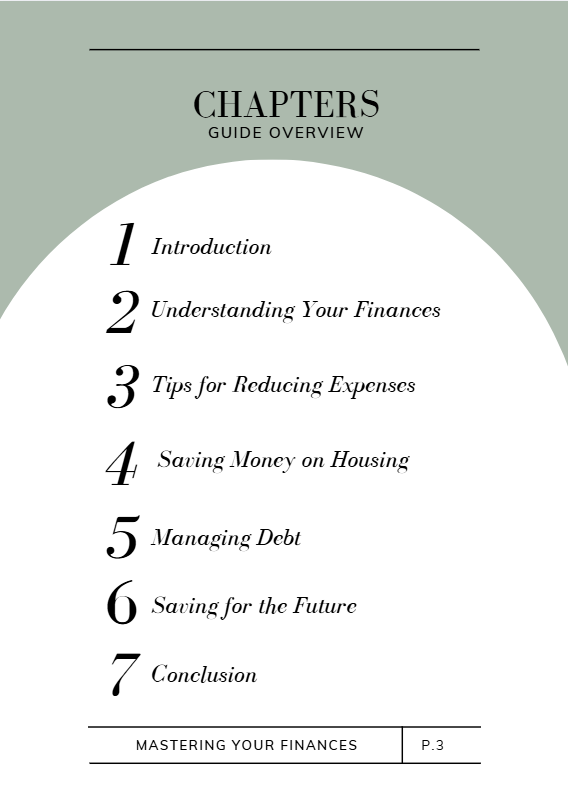 Mastering Your Finance E-book